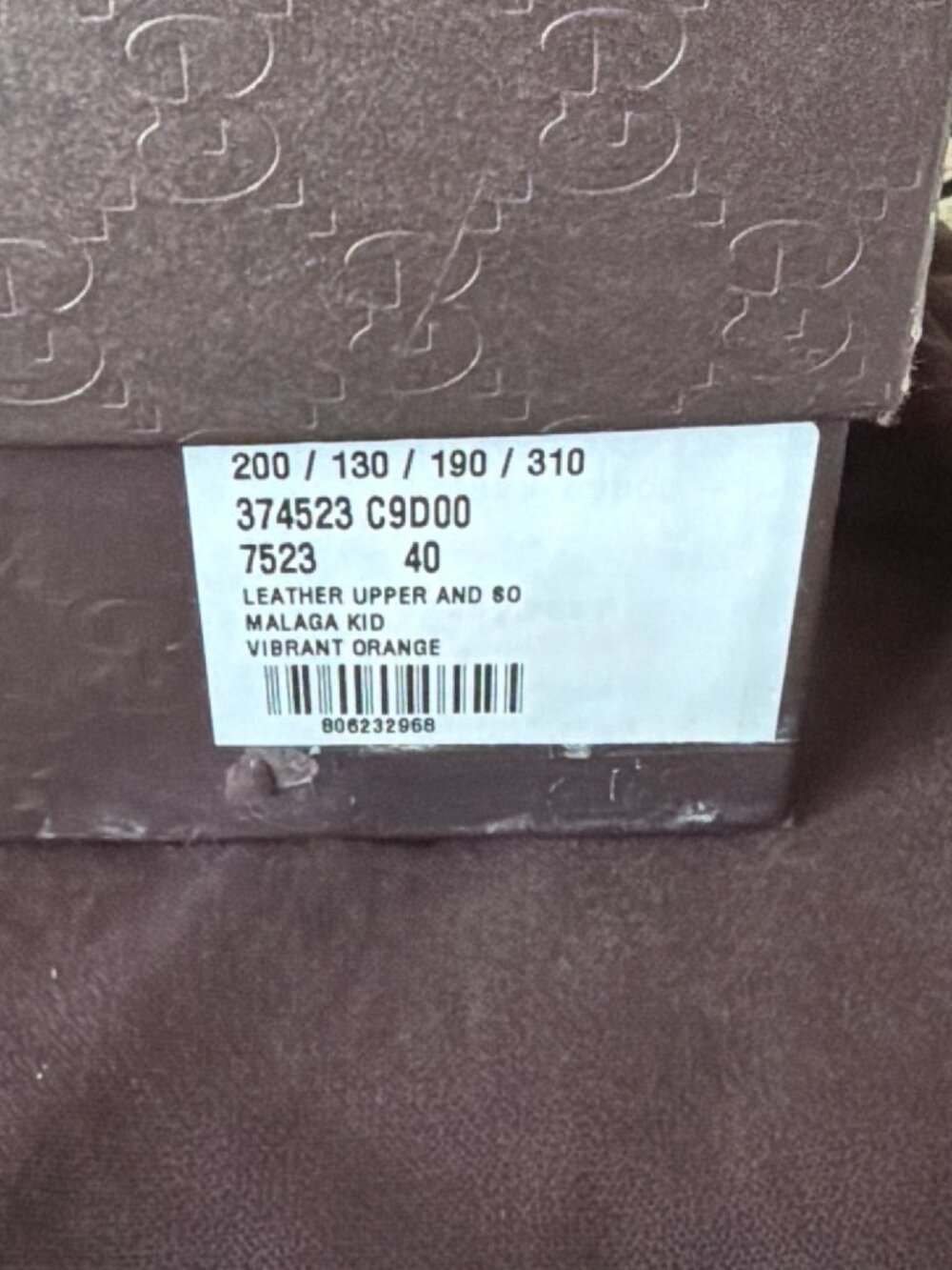 Authentic Gucci Malaga Kid Orange Leather Studded Heels EU40 US9/9.5 w/COA & Box - Picture 14 of 16